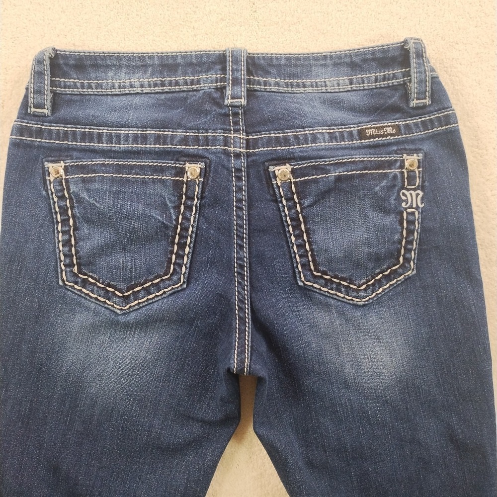 Miss Me Jeans Women's 27 Fits 30x27 Slim Boyfriend Ankle Stretch Embroidered 💎 - Picture 4 of 15